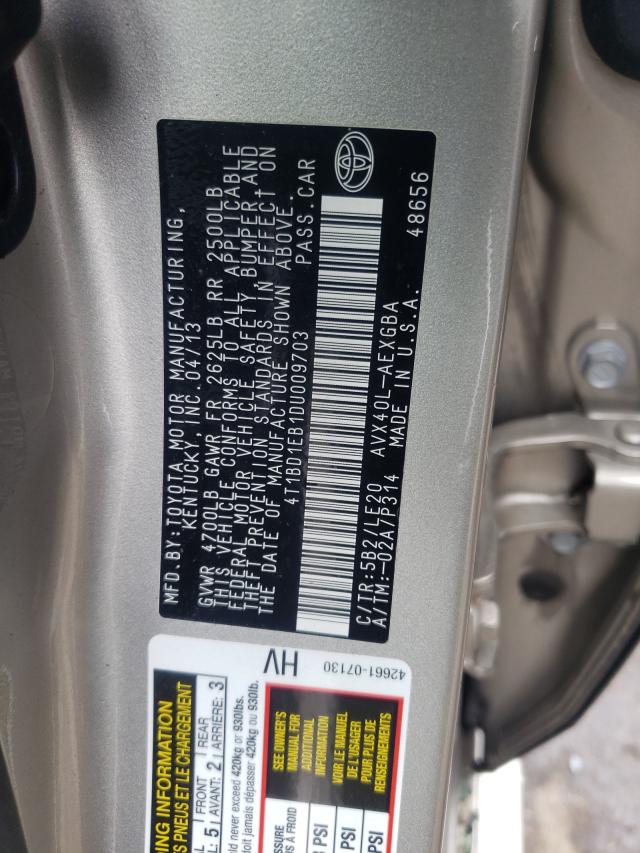 Photo 9 VIN: 4T1BD1EB1DU009703 - TOYOTA AVALON HYB 