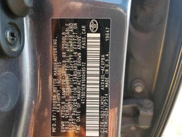 Photo 11 VIN: 4T1BD1EB1GU049512 - TOYOTA AVALON HYB 