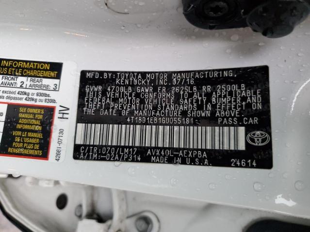 Photo 11 VIN: 4T1BD1EB1GU055181 - TOYOTA AVALON HYB 