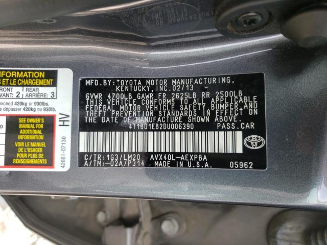 Photo 9 VIN: 4T1BD1EB2DU006390 - TOYOTA AVALON HYB 