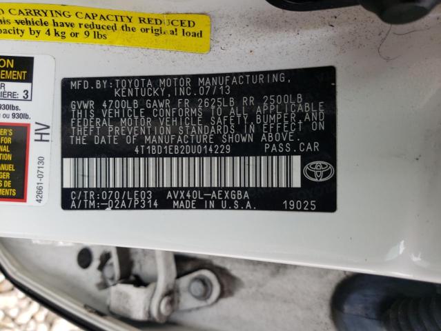 Photo 11 VIN: 4T1BD1EB2DU014229 - TOYOTA AVALON HYB 