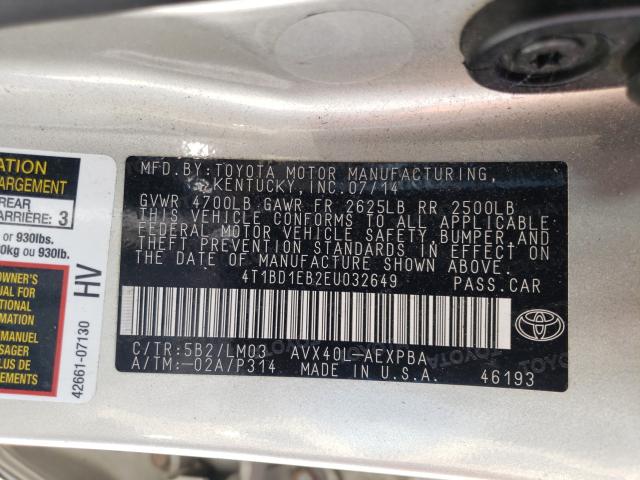 Photo 9 VIN: 4T1BD1EB2EU032649 - TOYOTA AVALON HYB 