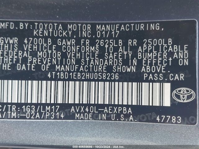 Photo 8 VIN: 4T1BD1EB2HU058236 - TOYOTA AVALON 