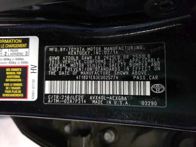 Photo 9 VIN: 4T1BD1EB3EU025774 - TOYOTA AVALON HYB 