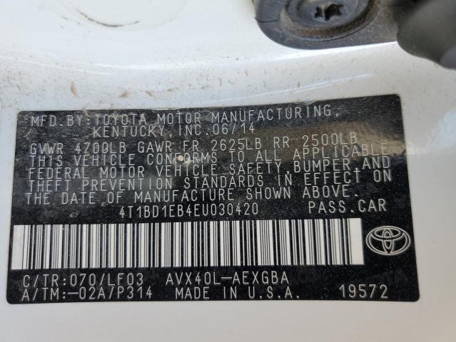 Photo 11 VIN: 4T1BD1EB4EU030420 - TOYOTA AVALON HYB 