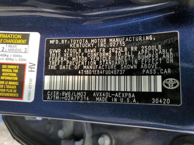 Photo 11 VIN: 4T1BD1EB4FU040737 - TOYOTA AVALON HYB 