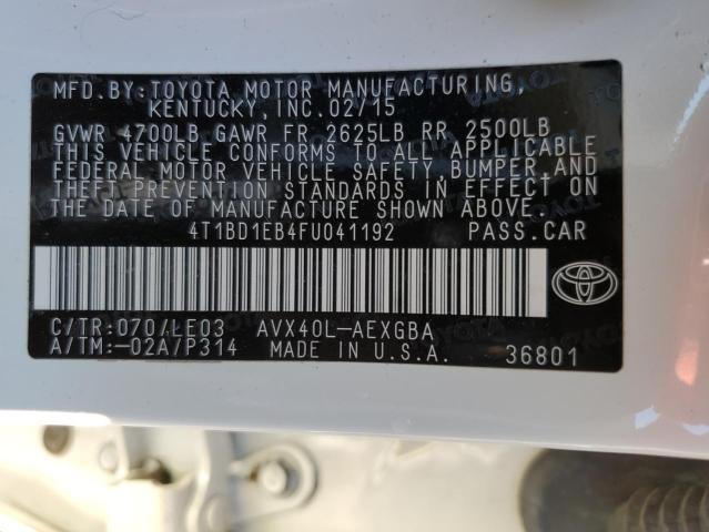 Photo 9 VIN: 4T1BD1EB4FU041192 - TOYOTA AVALON HYB 