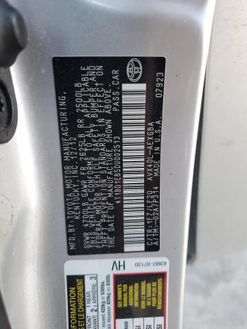 Photo 12 VIN: 4T1BD1EB5DU002513 - TOYOTA AVALON HYB 