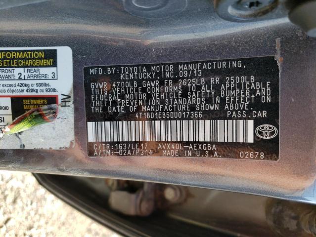 Photo 11 VIN: 4T1BD1EB5DU017366 - TOYOTA AVALON HYB 