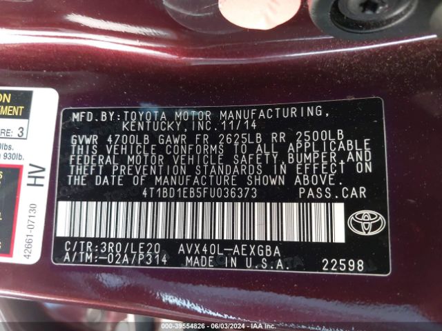 Photo 8 VIN: 4T1BD1EB5FU036373 - TOYOTA AVALON 