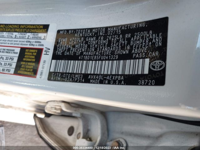 Photo 8 VIN: 4T1BD1EB5FU041329 - TOYOTA AVALON HYBRID 