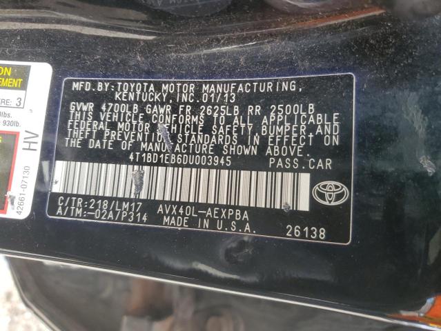 Photo 11 VIN: 4T1BD1EB6DU003945 - TOYOTA AVALON HYB 