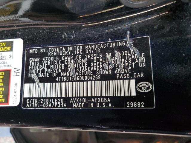 Photo 11 VIN: 4T1BD1EB6DU004268 - TOYOTA AVALON 