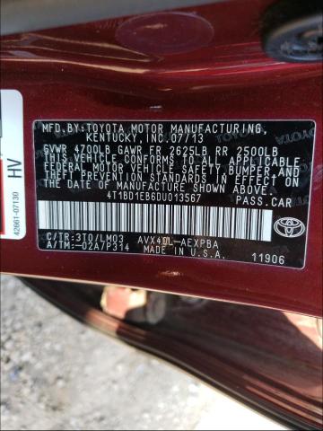 Photo 9 VIN: 4T1BD1EB6DU013567 - TOYOTA AVALON HYB 