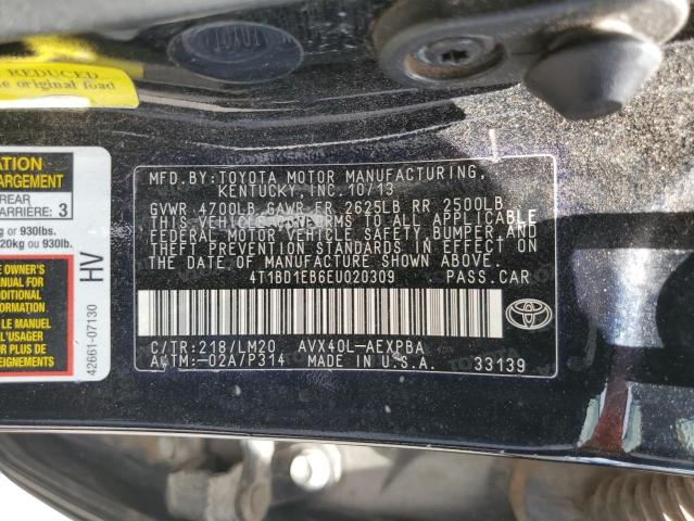 Photo 12 VIN: 4T1BD1EB6EU020309 - TOYOTA AVALON 