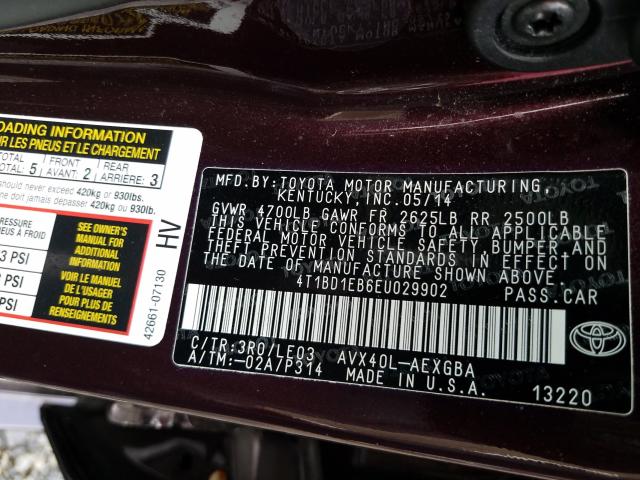 Photo 9 VIN: 4T1BD1EB6EU029902 - TOYOTA AVALON 