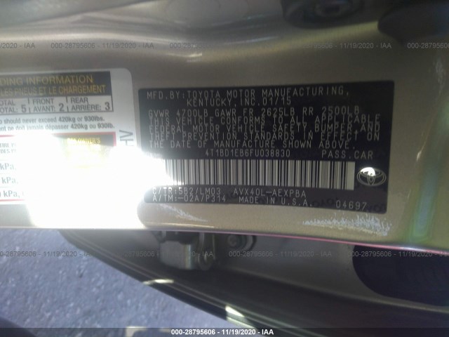 Photo 8 VIN: 4T1BD1EB6FU038830 - TOYOTA AVALON HYBRID 