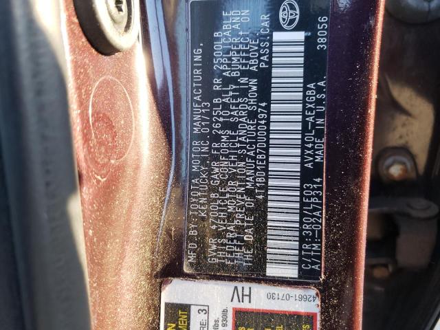 Photo 9 VIN: 4T1BD1EB7DU004974 - TOYOTA AVALON HYB 