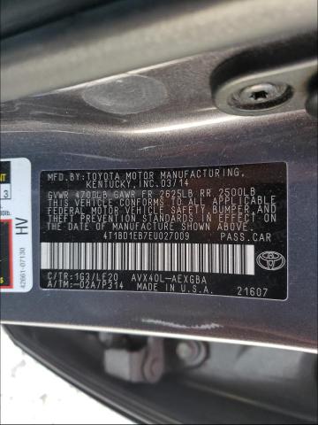 Photo 9 VIN: 4T1BD1EB7EU027009 - TOYOTA AVALON HYB 