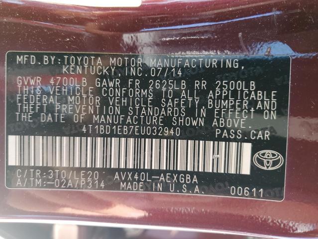 Photo 12 VIN: 4T1BD1EB7EU032940 - TOYOTA AVALON 