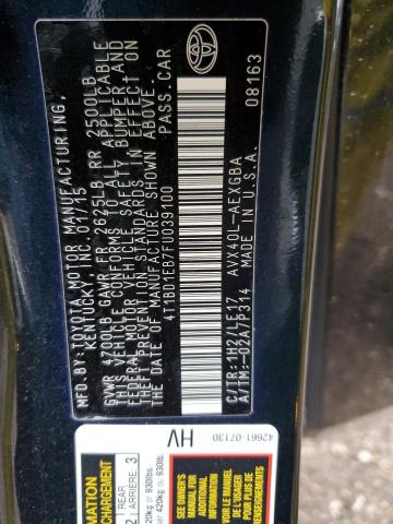 Photo 9 VIN: 4T1BD1EB7FU039100 - TOYOTA AVALON HYB 