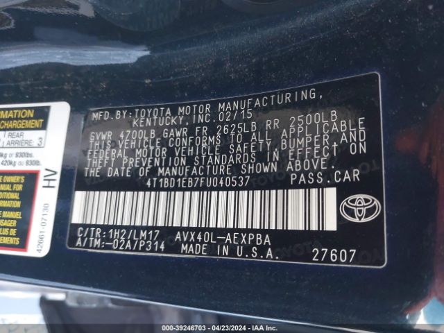 Photo 8 VIN: 4T1BD1EB7FU040537 - TOYOTA AVALON 