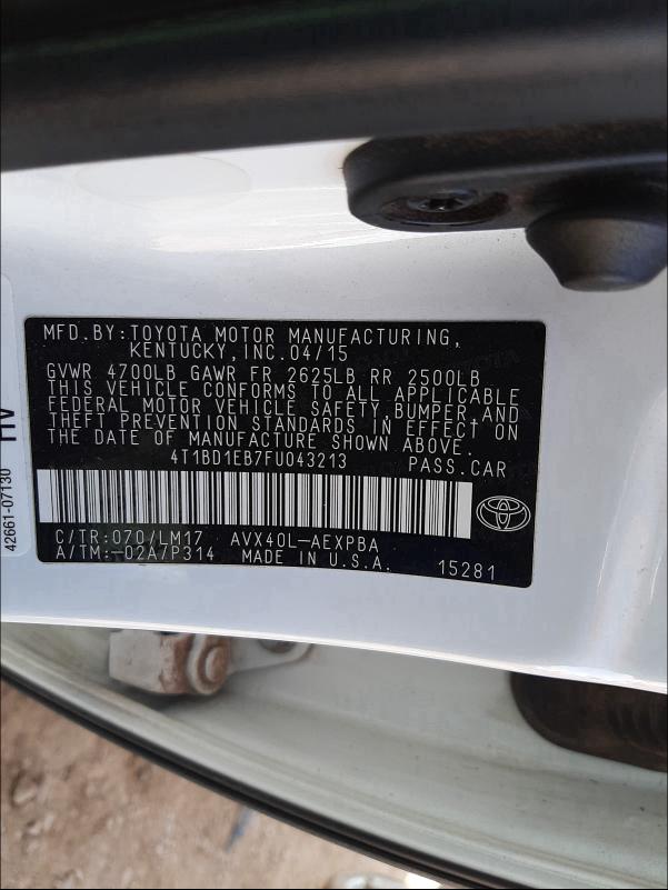 Photo 9 VIN: 4T1BD1EB7FU043213 - TOYOTA AVALON HYB 