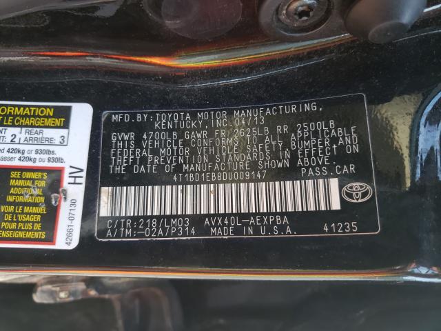 Photo 9 VIN: 4T1BD1EB8DU009147 - TOYOTA AVALON HYB 