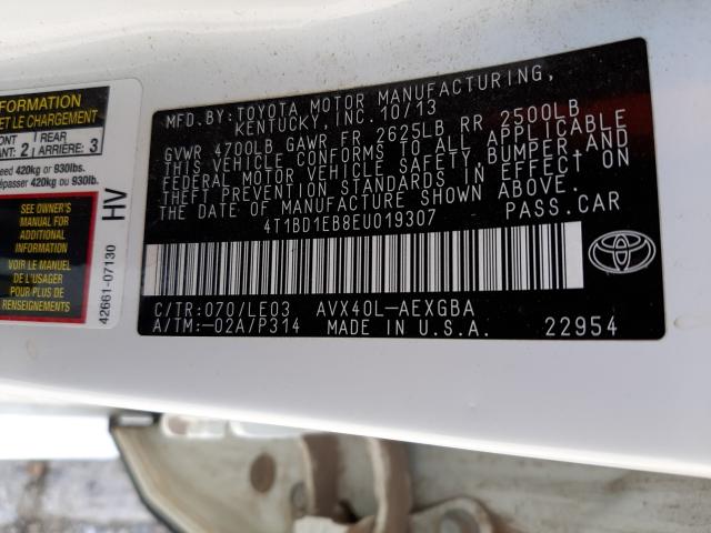 Photo 9 VIN: 4T1BD1EB8EU019307 - TOYOTA AVALON HYB 