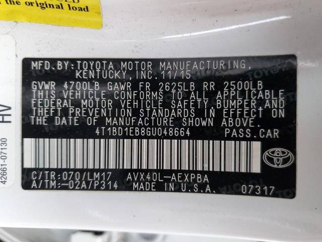 Photo 12 VIN: 4T1BD1EB8GU048664 - TOYOTA AVALON 