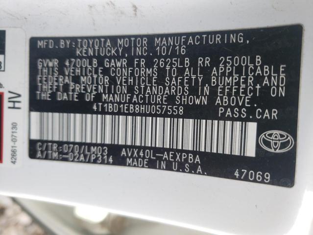 Photo 11 VIN: 4T1BD1EB8HU057558 - TOYOTA AVALON HYB 