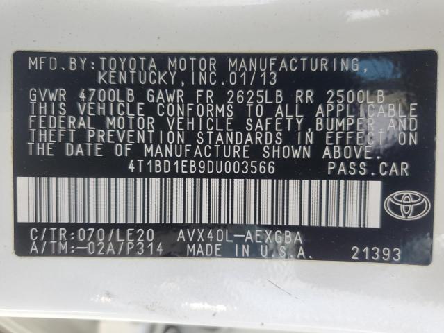 Photo 11 VIN: 4T1BD1EB9DU003566 - TOYOTA AVALON 