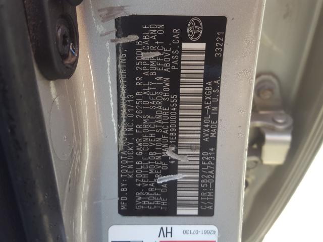 Photo 9 VIN: 4T1BD1EB9DU004555 - TOYOTA AVALON HYB 