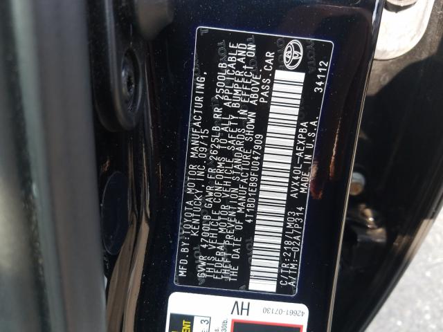 Photo 9 VIN: 4T1BD1EB9FU047909 - TOYOTA AVALON HYB 