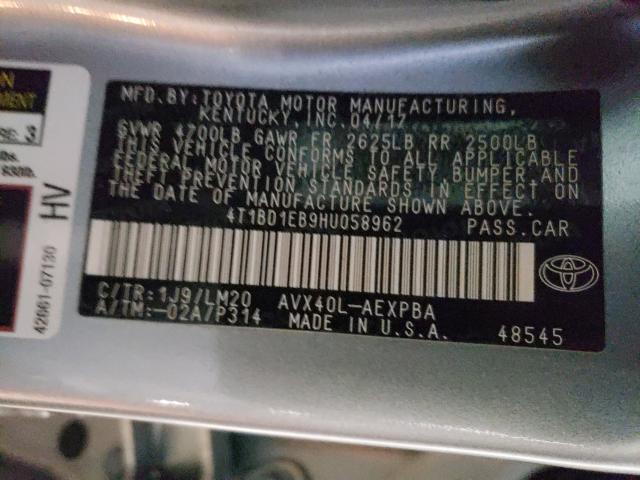 Photo 9 VIN: 4T1BD1EB9HU058962 - TOYOTA AVALON HYB 