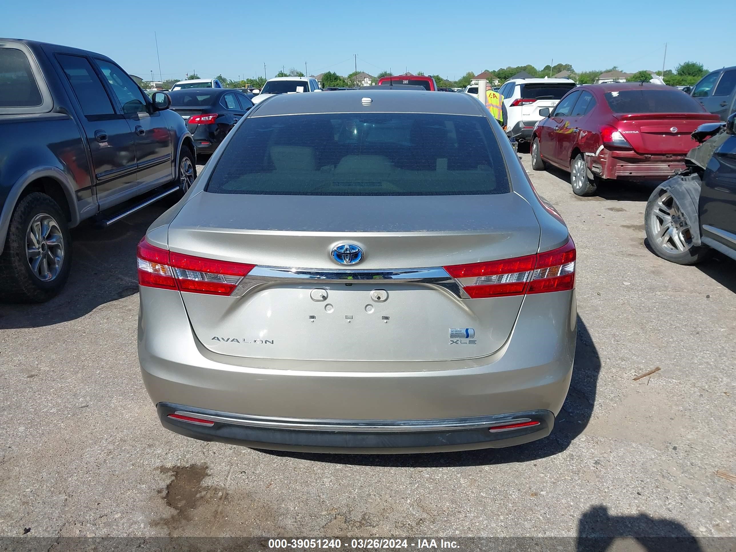 Photo 15 VIN: 4T1BD1EBXFU040015 - TOYOTA AVALON 