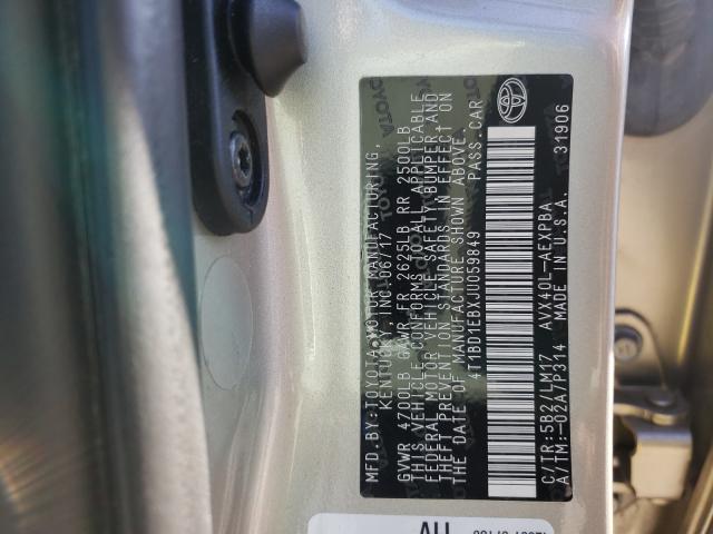 Photo 9 VIN: 4T1BD1EBXJU059849 - TOYOTA AVALON HYB 