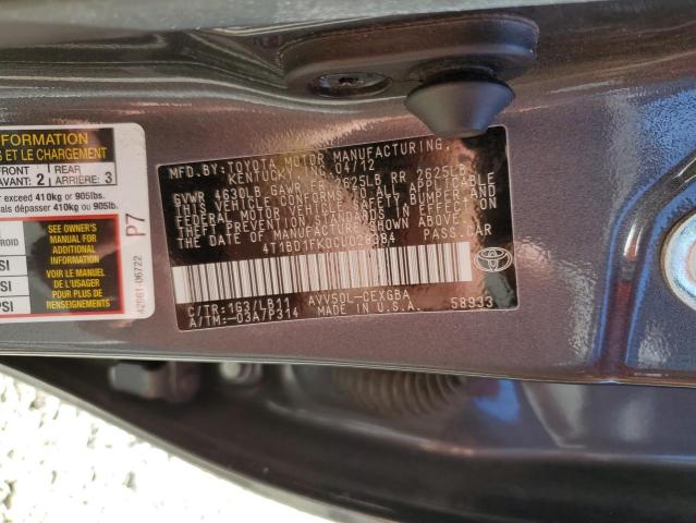 Photo 11 VIN: 4T1BD1FK0CU028384 - TOYOTA CAMRY HYBR 