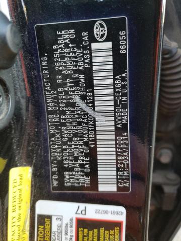 Photo 11 VIN: 4T1BD1FK0CU041281 - TOYOTA CAMRY HYBR 