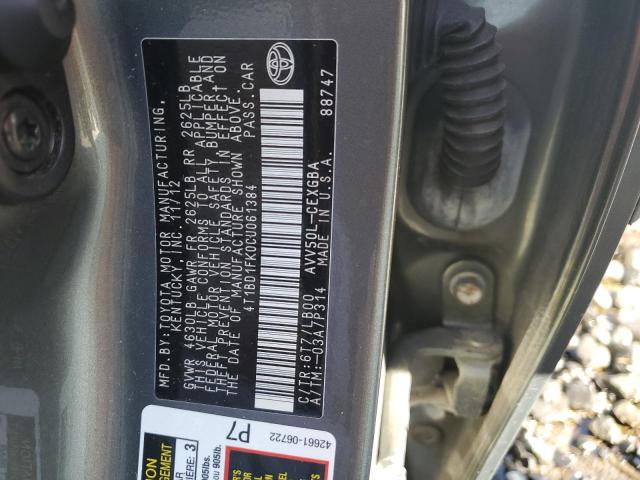 Photo 11 VIN: 4T1BD1FK0CU061384 - TOYOTA CAMRY HYBR 