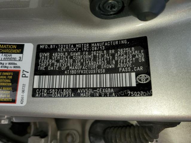 Photo 9 VIN: 4T1BD1FK0EU097658 - TOYOTA CAMRY HYBR 