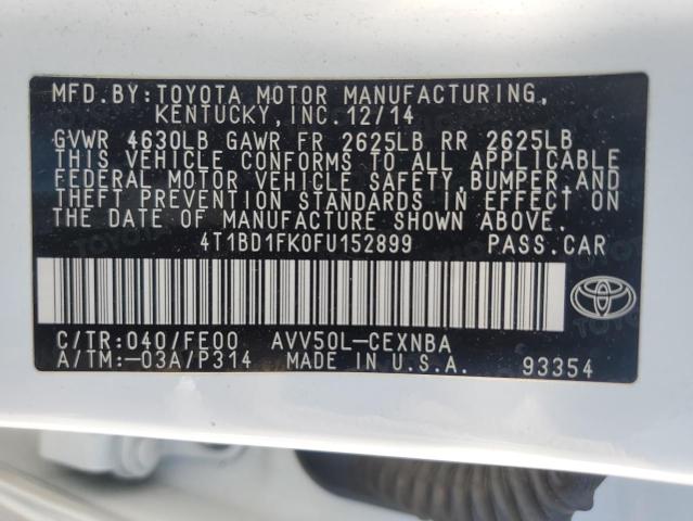 Photo 11 VIN: 4T1BD1FK0FU152899 - TOYOTA CAMRY HYBR 