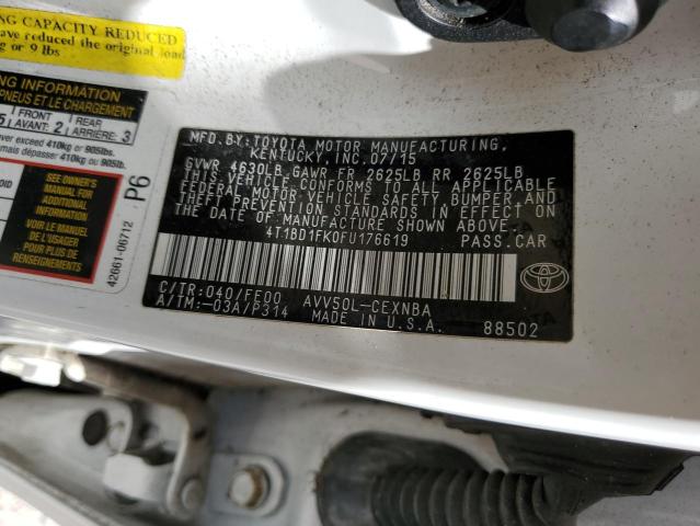 Photo 11 VIN: 4T1BD1FK0FU176619 - TOYOTA CAMRY HYBR 