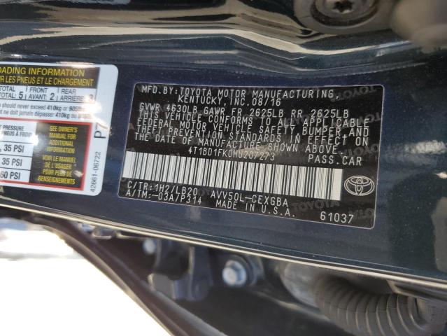 Photo 11 VIN: 4T1BD1FK0HU207273 - TOYOTA CAMRY HYBR 