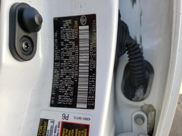 Photo 9 VIN: 4T1BD1FK1CU033934 - TOYOTA CAMRY HYBR 