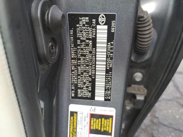 Photo 9 VIN: 4T1BD1FK1CU041354 - TOYOTA CAMRY HYBR 