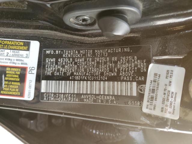 Photo 11 VIN: 4T1BD1FK1EU112104 - TOYOTA CAMRY HYBR 