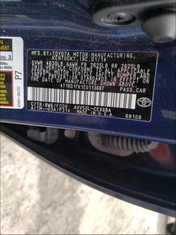 Photo 9 VIN: 4T1BD1FK1EU113687 - TOYOTA CAMRY HYBR 