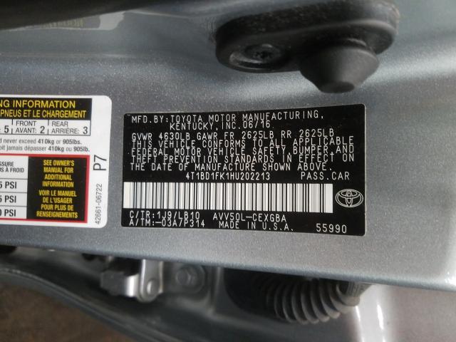 Photo 9 VIN: 4T1BD1FK1HU202213 - TOYOTA CAMRY HYBR 