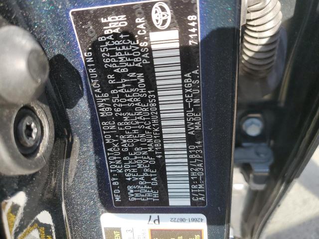 Photo 11 VIN: 4T1BD1FK1HU208531 - TOYOTA CAMRY HYBR 